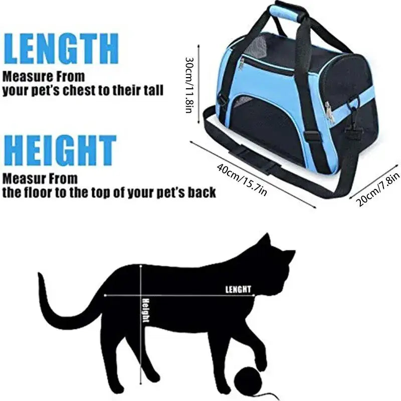 Cat Carrier Soft-Sided Pet Travel Carrier for Cats Dogs Puppy Comfort Portable Folding Pet Carrier - Pet Carrier