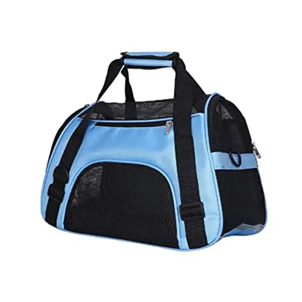 Cat Carrier Soft-Sided Pet Travel Carrier for Cats Dogs Puppy Comfort Portable Folding Pet Carrier - Blue - Pet Carrier