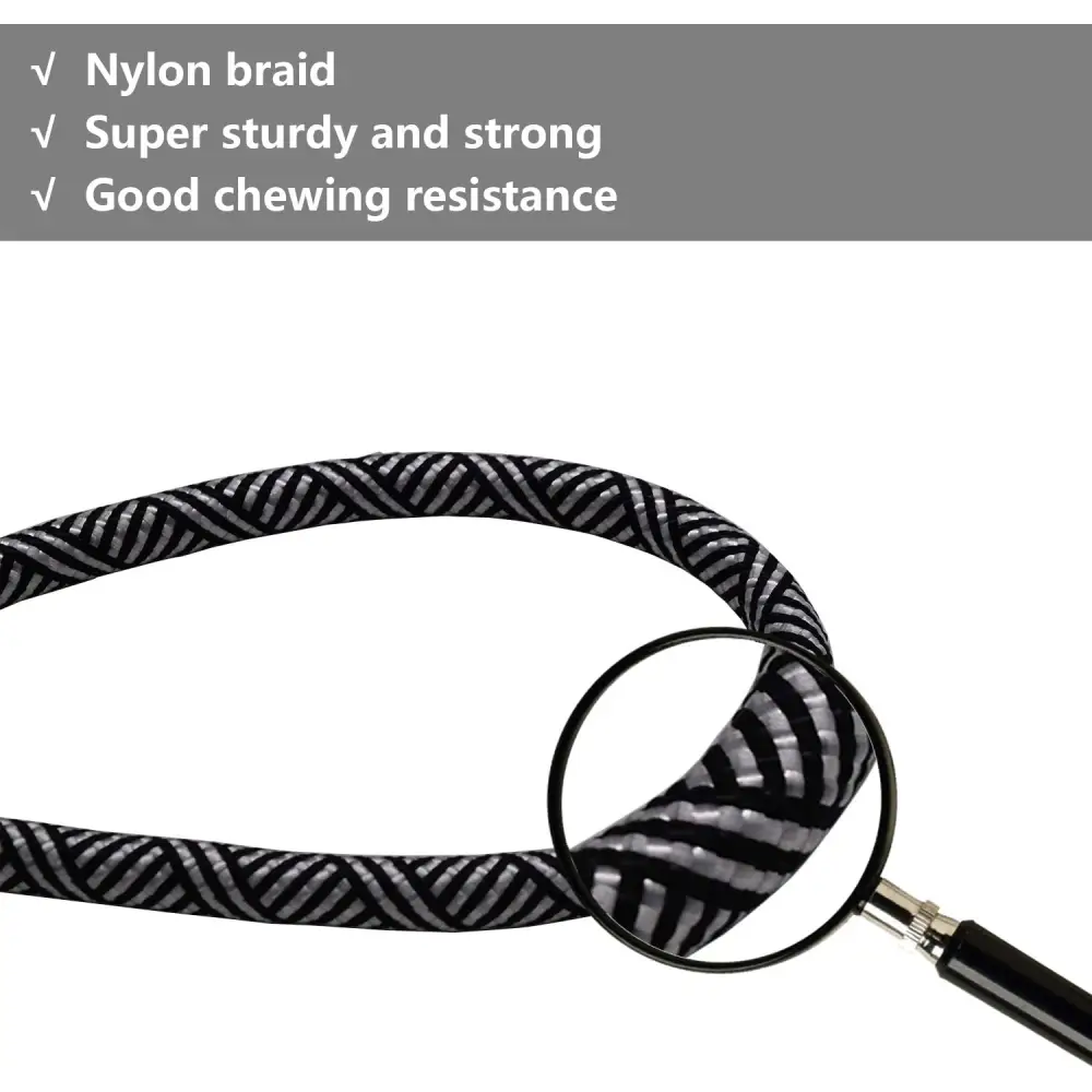 Heavy Duty 10 FT Dog Leash with Comfortable Padded Handle - Reflective, Medium & Large Dogs, Black