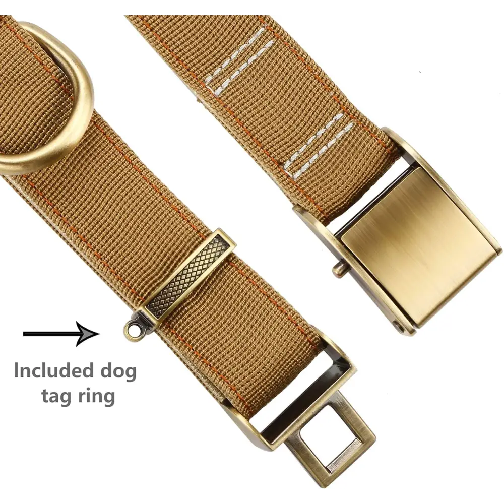 Luxury Padded Adjustable Heavy Duty Nylon Dog Collar, Seatbelt Metal Buckle,For Medium Large Pets