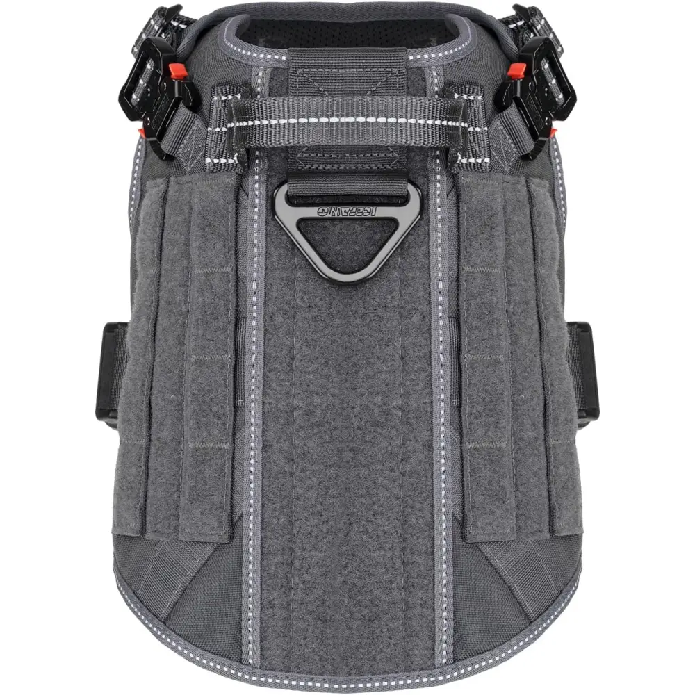 Tactical Dog Harness,Medium Size, 2X Metal Buckle,Working Dog MOLLE Vest with Handle,No Pulling Front Leash Clip,Hook and Loop Panel