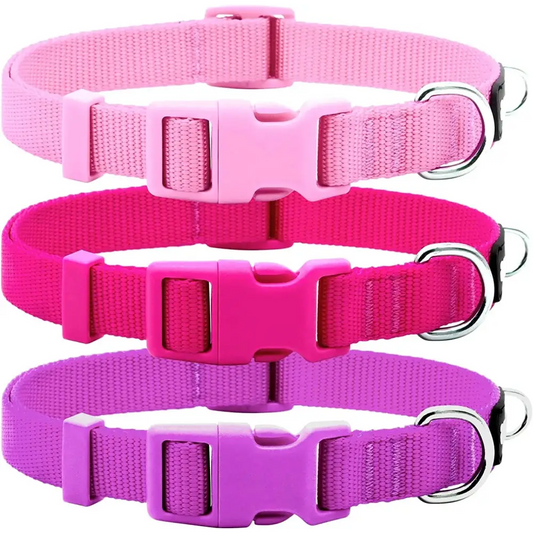 3 Pack Dog Collars Soft Comfortable Dog Collars for Small Medium and Large Dogs