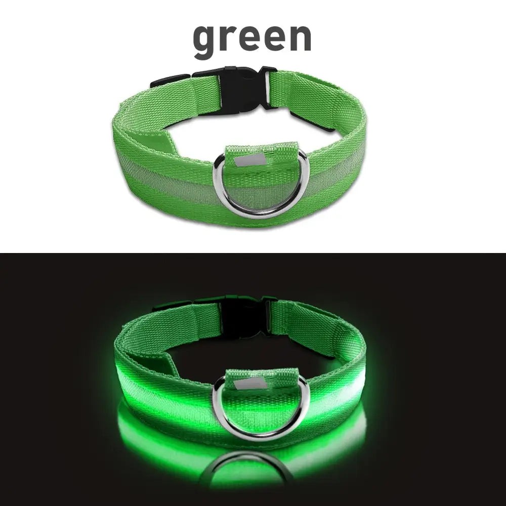 Adjustable LED Glow-in-the-Dark Dog Collar for Small to Medium Pets - Keep Your Furry Friend Safe & Visible During