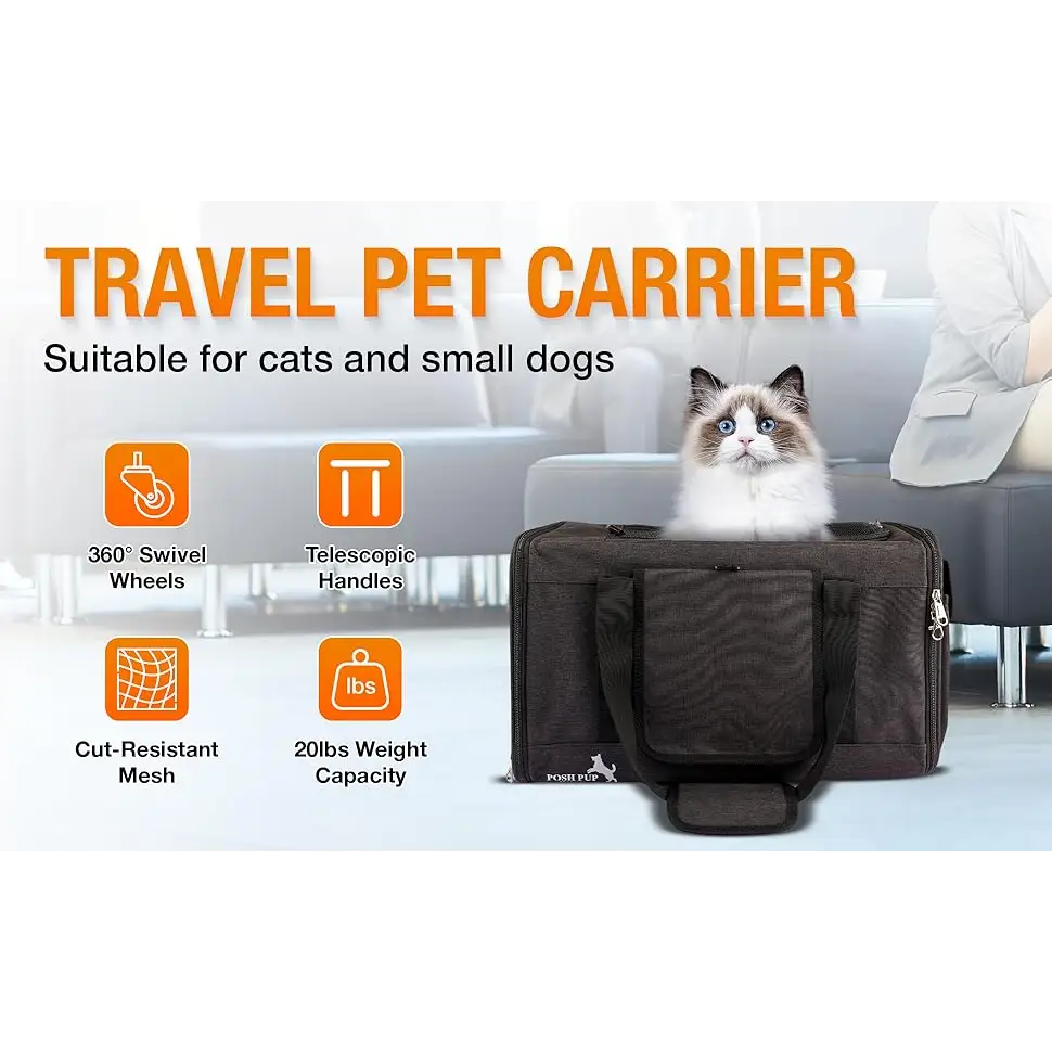 Comfortable & Travel-Friendly Pet Carriers | Stylish Durable and Lightweight – Posh Pup Supplies - PET CARRIER